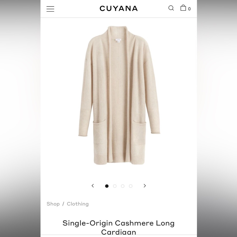 Cuyana Long Cashmere Cardigan